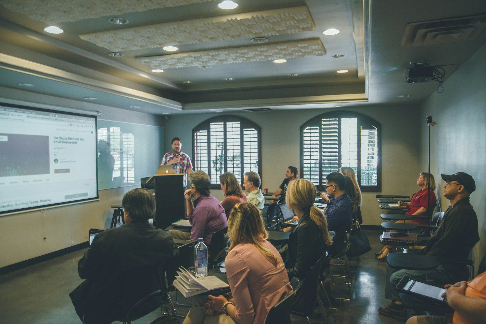 A lecture theatre during a research seminar
